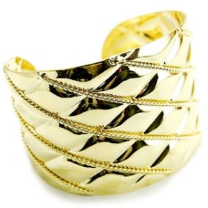 Hillaris Pattern Engraved Gold Cuff Bracelet.jpg